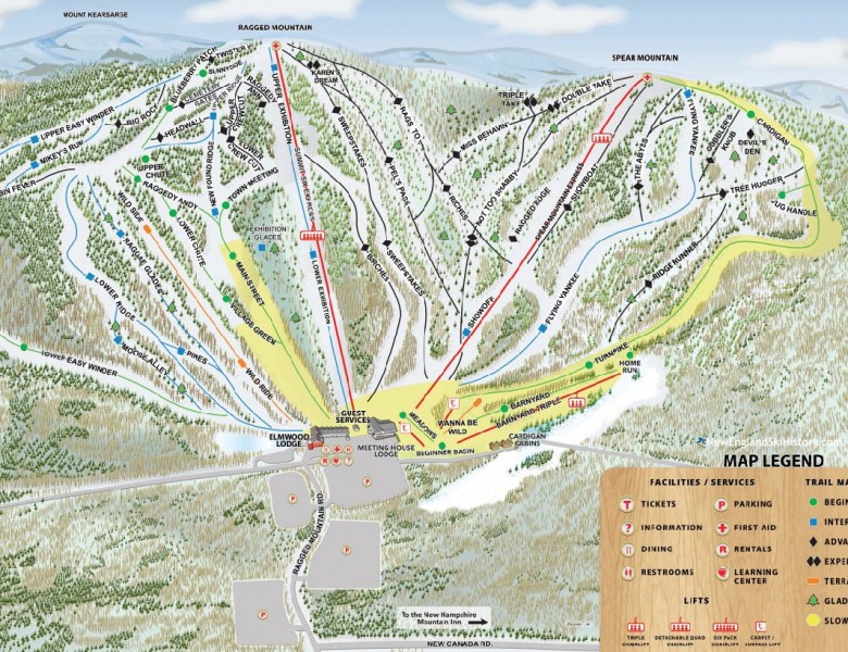 2023-24 Ragged Mountain Trail Map