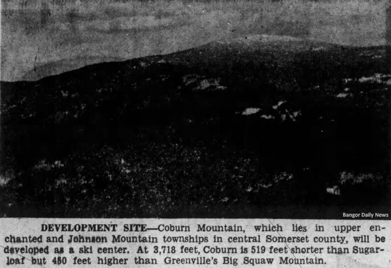 An undeveloped Coburn Mountain circa 1963