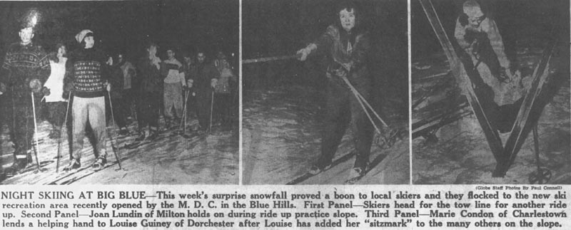 Early skiing at Blue Hills (February 1950)