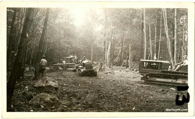 Trail clearing at Wachusett