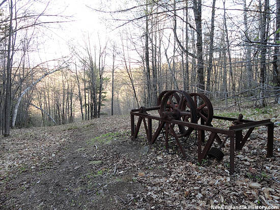 The remains of the rope tow on the Duke's Pasture (2011)