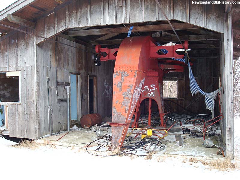 The old Mittersill Double Chair base terminal in February 2008