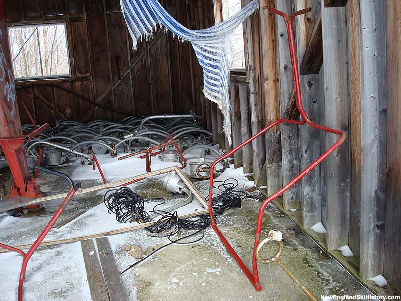 The old Mittersill Double Chair base terminal in February 2008