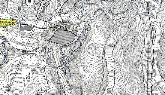 A map of the bottom of the proposed summit detachable quad (2011)