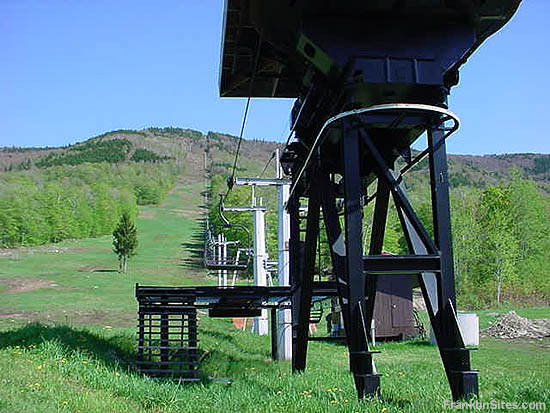 The bottom of the triple chairlift (2002)