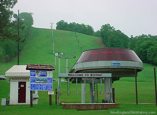 The first high speed six person chairlift in the United States at Boyne Mountain