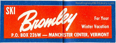 Bromley ad in the 1952-53 Eastern Ski Map