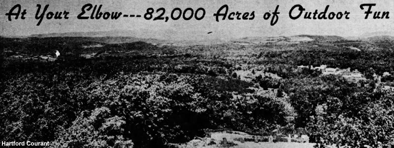 The view from Mohawk Mountain circa 1941