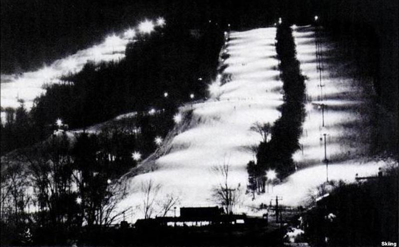 Powder Ridge at night circa the 1980s
