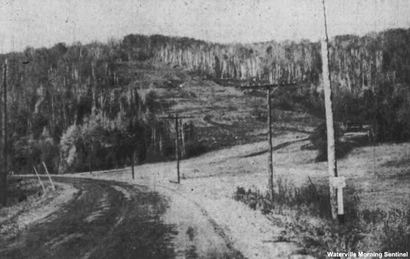 A snow-free Baker Mountain in January 1949