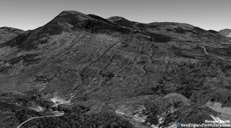 1998 Google Earth rendering of Burnt Meadow Mountain