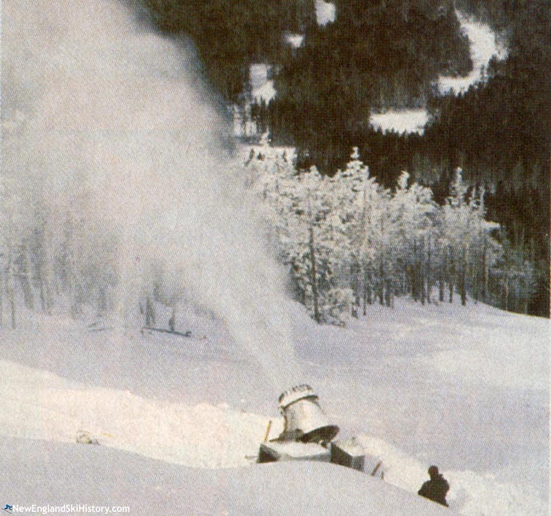 Upper mountain snowmaking circa the 1980s