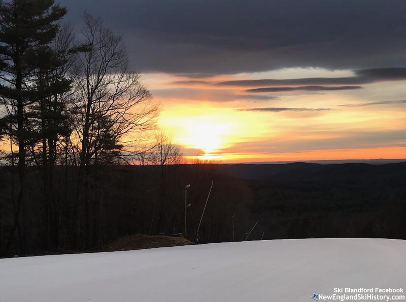 Sunrise under dark skies on Blandford's last day of operation (March 8, 2020)