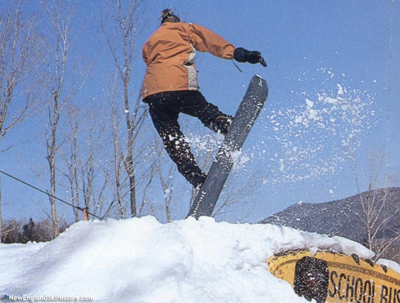 The school bus jump in the terrain park