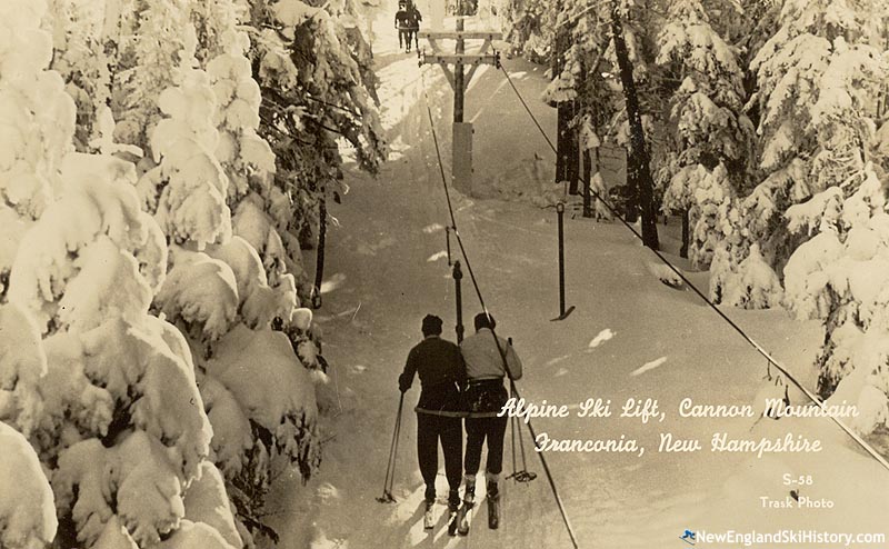 The upper mountain Alpine Lift circa the 1940s or 1950s