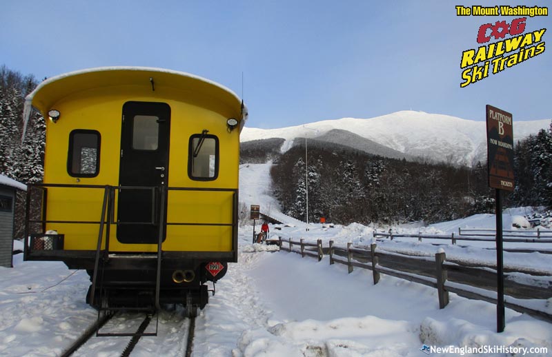 Agiocochook and the ski slopes with Mt. Washington in the background (2018)