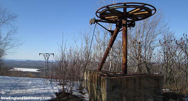 The double chairlift line in 2014