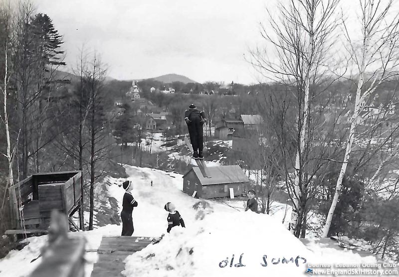 Early ski jumping at Storrs Hill
