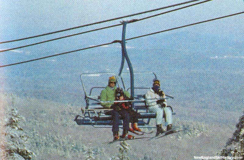 The Temple Mountain quad chairlift during the 1980s