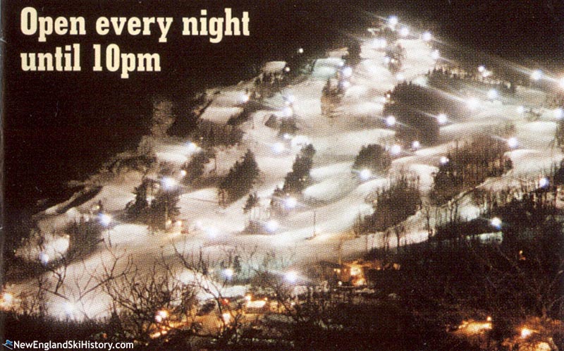 Night skiing at Temple during the 1990s