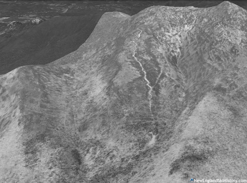 Mt. Tecumseh aerial rendering from 1964 showing the CCC trail