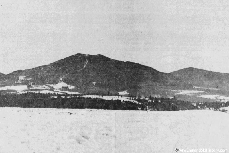 Burke Mountain before the clearing of the lift line