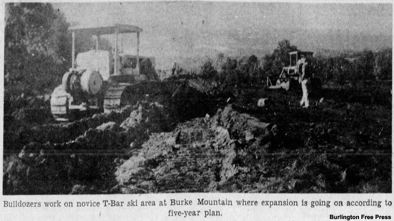 Construction of the T-Bar area (September 1965)