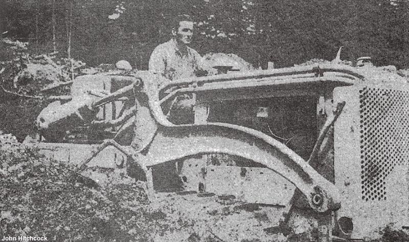 Walter Stugger operating a bulldozer
