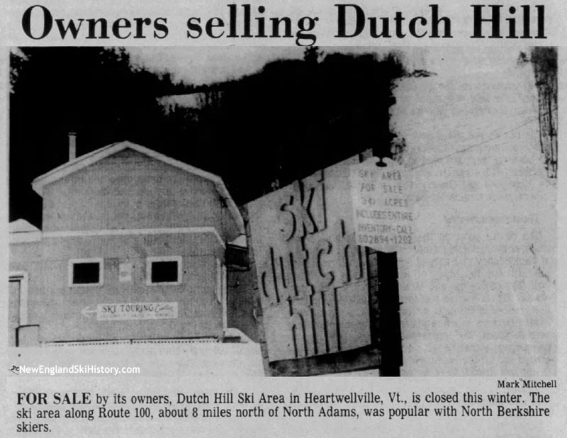 An idle Dutch Hill (January 1986)