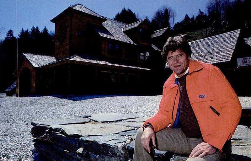 Pres Smith in front of the new Northeast Passage Lodge (1980s)