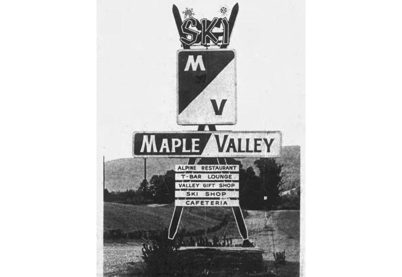 The new Maple Valley sign (July 1970)
