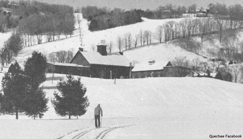 Quechee Ski Area during the double chairlift era