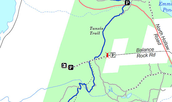 A 2009 map of Hartland Mountain