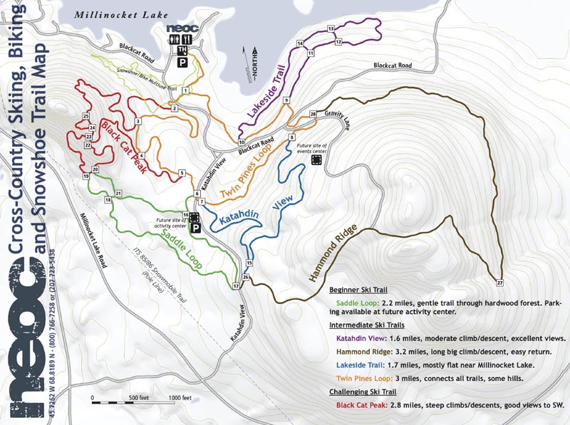 New England Outdoor Center 2022 Trail Map