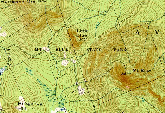 The 1956 USGS topographic map of Mt. Blue