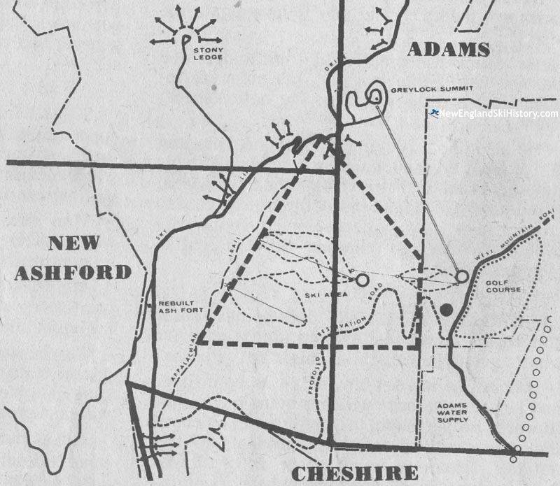 A 1963 Proposal Map of Saddle Ball Ski Area