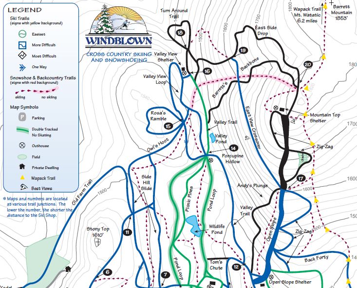 The 2011 Windblown trail map