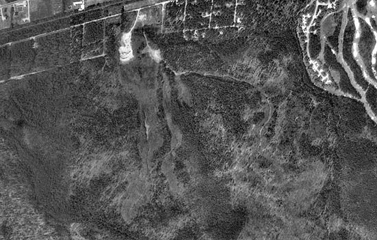 The 1994 USGS aerial photo of Bear Peak prior to the Attitash expansion