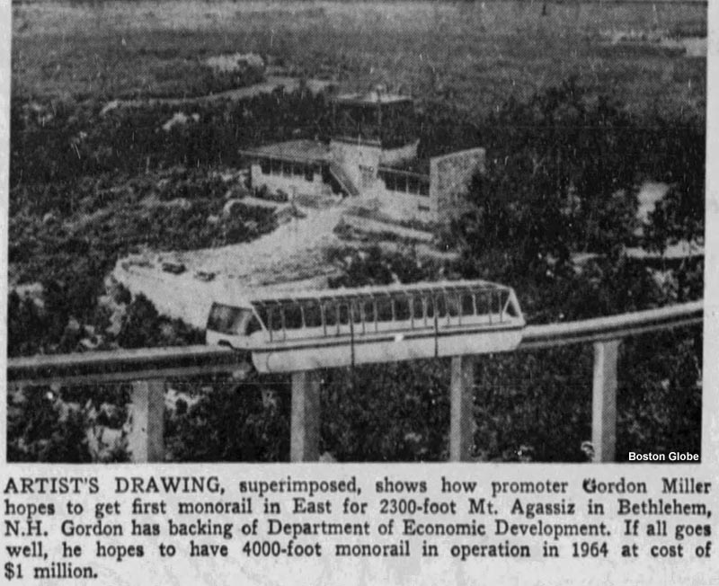 1963 Mt. Agassiz Monorail Rendering
