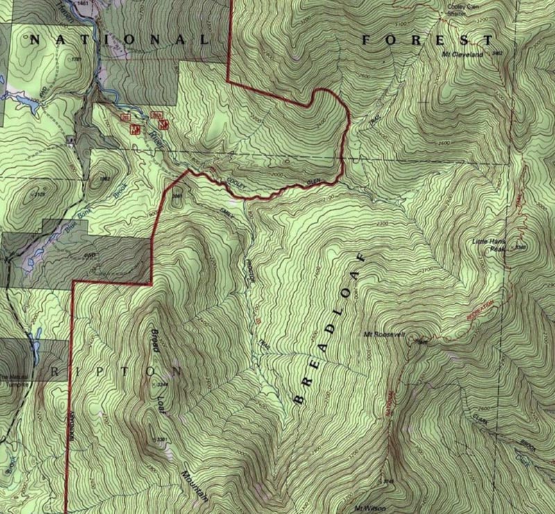 Big Basin topographic map