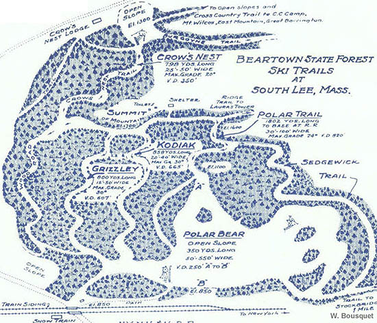 1940 Beartown trail map