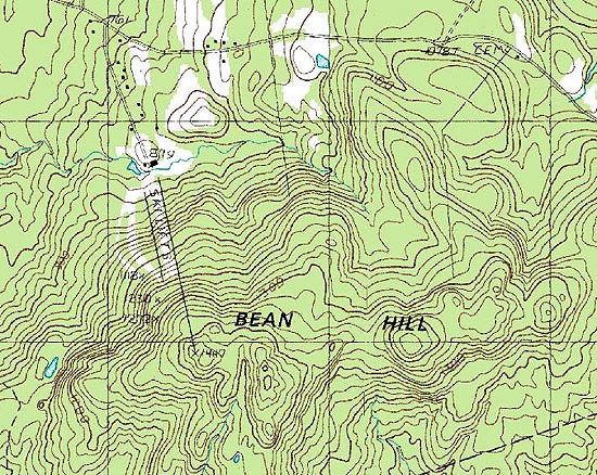 1987 USGS Topographic Map of Bean Hill