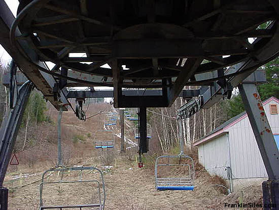 The ski area triple chairlift in 2002