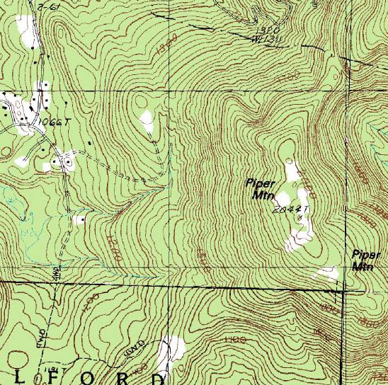 1987 USGS Topographic Map of Piper Mountain