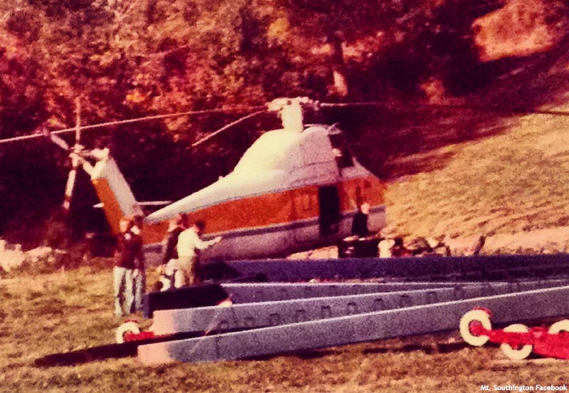 Installation of the towers in 1978