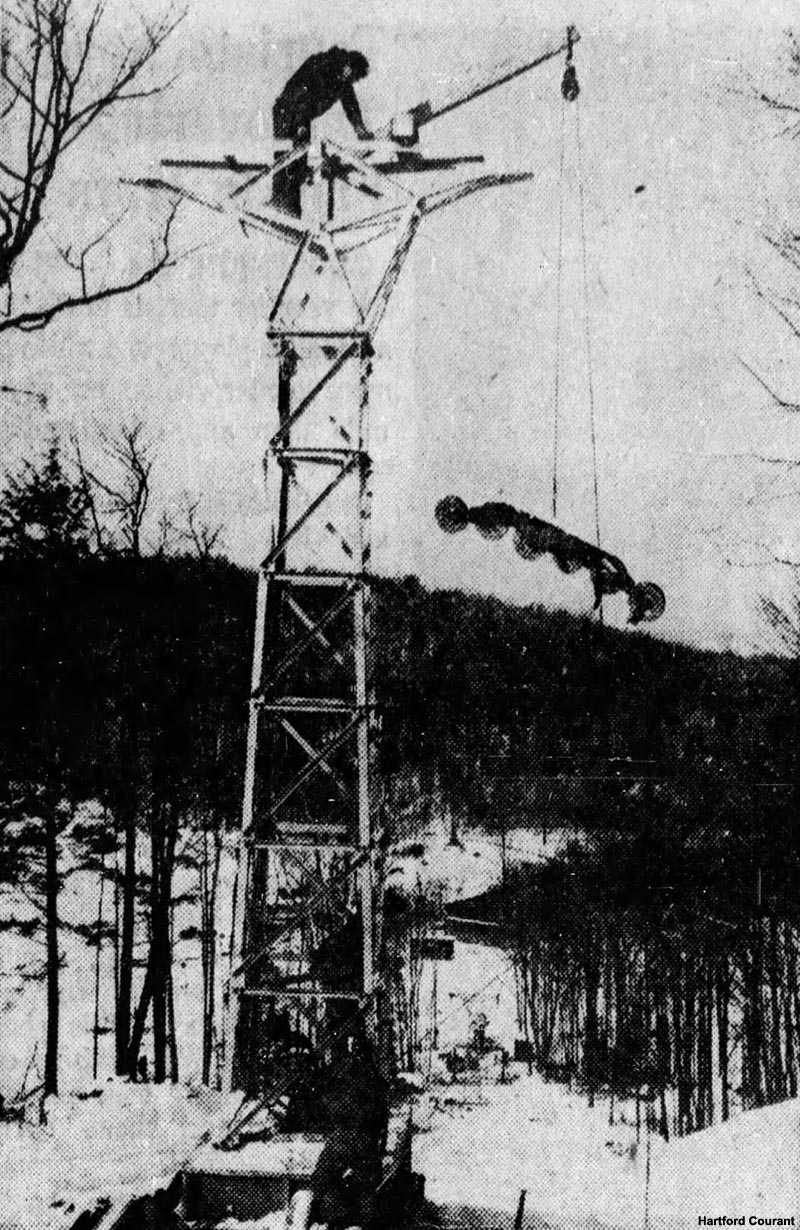 Installation of the lift (January 1964)