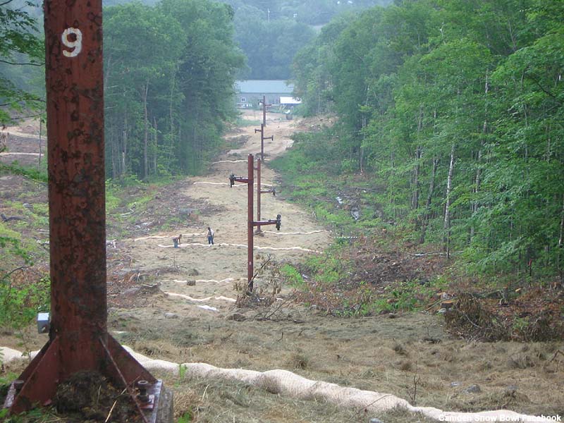 Partially removed Big T-Bar circa July 2014