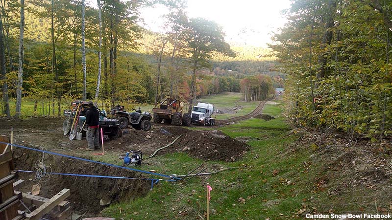 Pouring tower footings (October 2014)