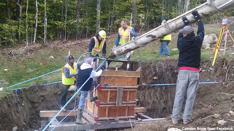 Pouring tower footings (October 2014)