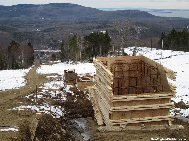 Upper footing forms awaiting concrete (November 2014)